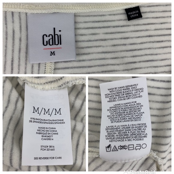 Cabi Clothing Mini Striped Tank, # 3816, Medium - Picture 16 of 16